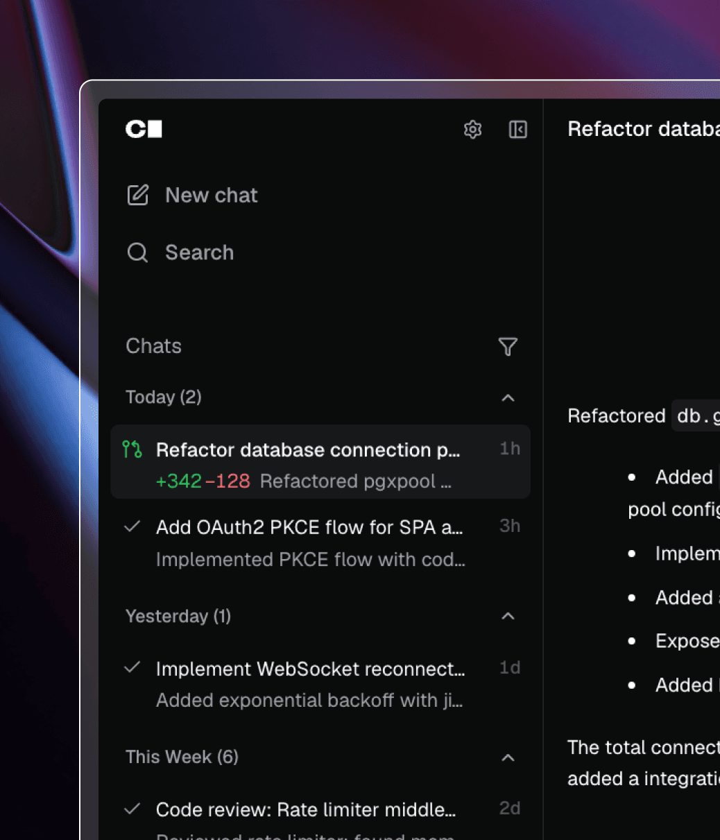 Coder Agents UI showing a list of AI agent tasks