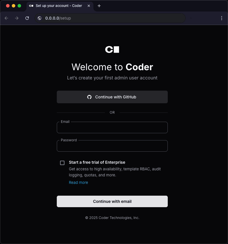 Coder install